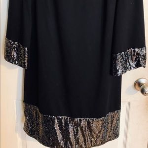 R & K black sequins dress. Worn once